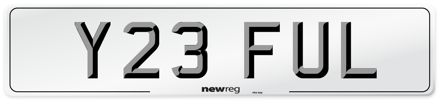 Y23 FUL Number Plate from New Reg
